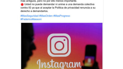 chubut, fakenews, Instagram, Ministerio de Seguridad, Seguridad Informática
