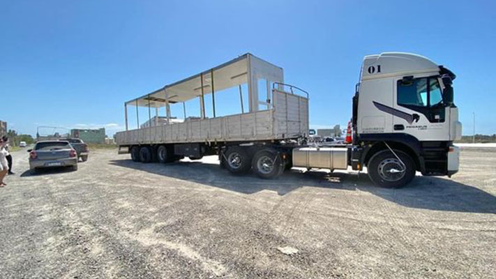 El hospital modular llegó a Madryn para su ensamblaje