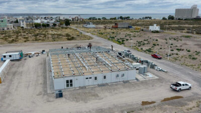El hospital modular de Madryn está prácticamente armado