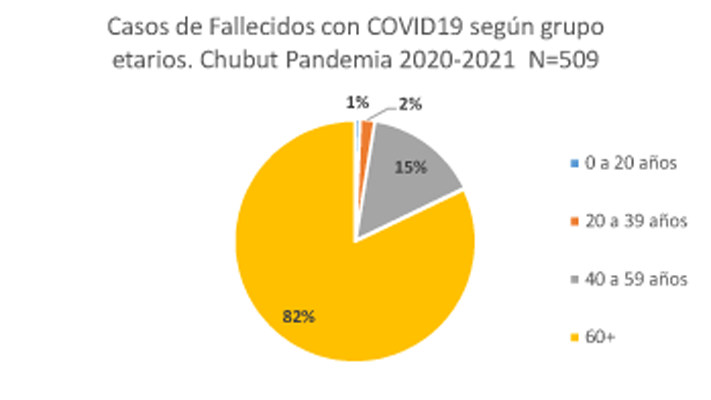 Covid-19: El 82% de los muertos en Chubut tenían más de 60 años