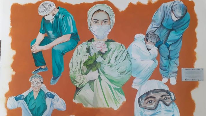 Madryn: inauguraron un mural en homenaje a los trabajadores de la Salud