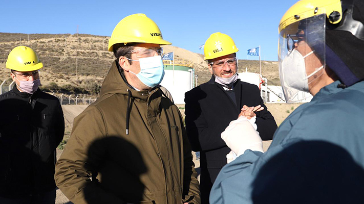 Cabandié recorrió la planta de producción de hidrógeno de la empresa CAPSA