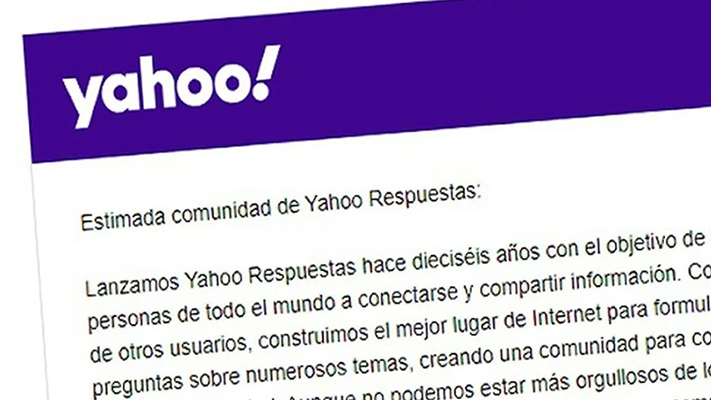 Adiós para siempre, Yahoo Respuestas