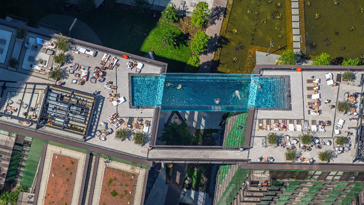 En Londres se podrá nadar en una pileta a 35 metros de altura