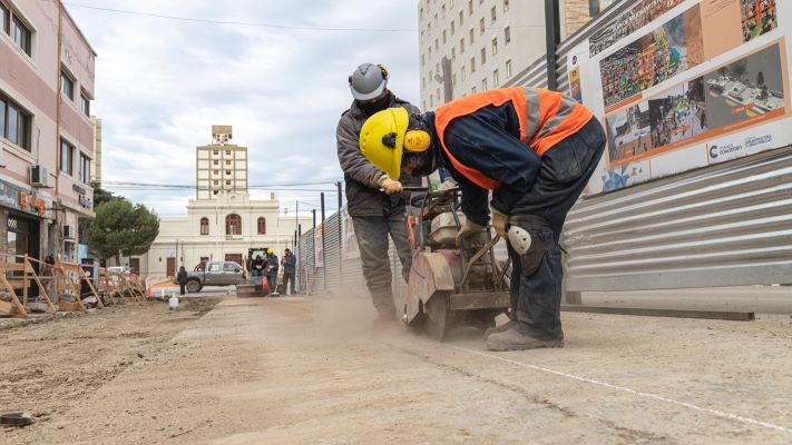 Avanza la obra del Centro Comercial a Cielo Abierto en Comodoro