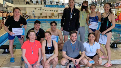 Encuentro de nadadores en el Club Huergo