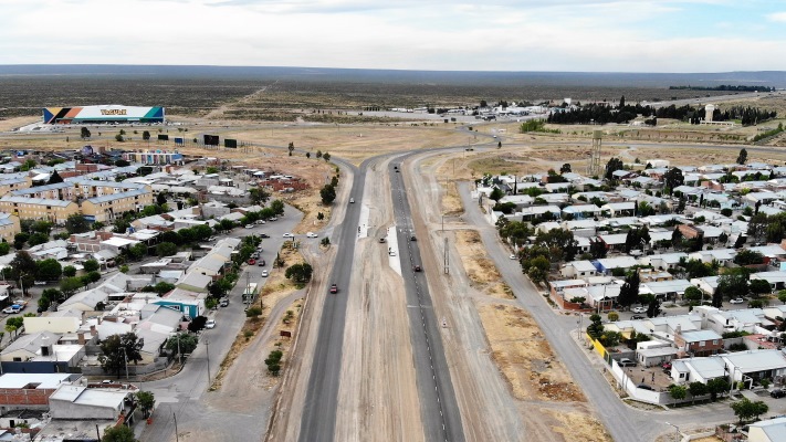 Trelew: habilitan circulación en un nuevo tramo de la avenida Eva Perón