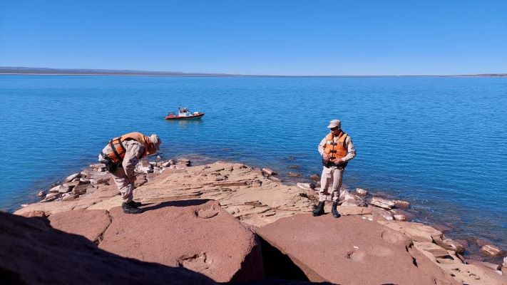Increíble hallazgo en la Patagonia: Prefectura encontró huellas de dinosaurio