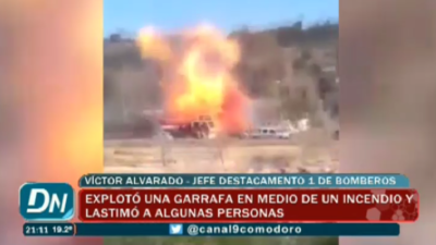 Bomberos de Comodoro se salvaron «de milagro» tras la explosión de una garrafa