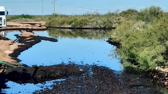 Buscan remediar «lo antes posible» la zona de Catriel afectada por el derrame de petróleo