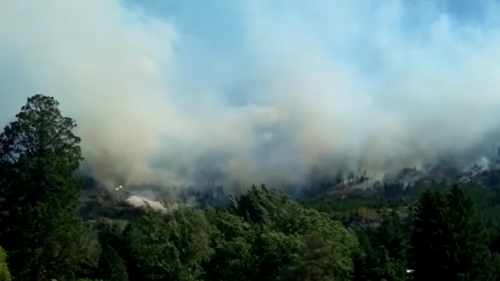 Avanza el fuego en incendio forestal en cerro Currumahuida