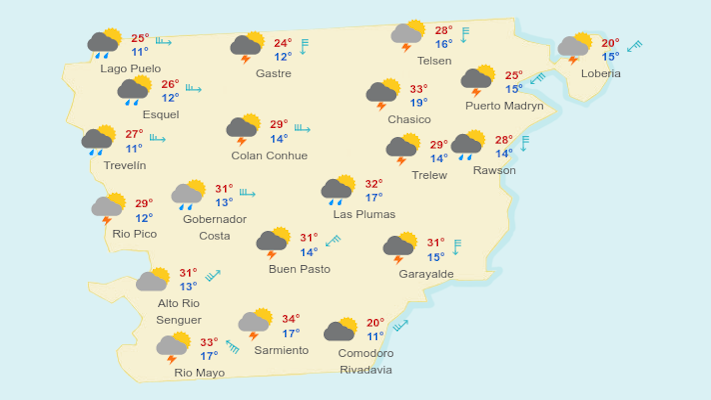 Aumenta el riesgo de incendios en Chubut por pronóstico de tormentas eléctricas