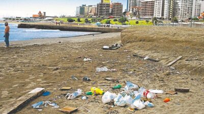 Más del 80% de los residuos encontrados en las playas bonaerenses son plásticos