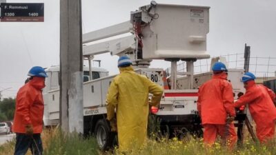 La lluvia dejó sin luz a gran parte de Madryn