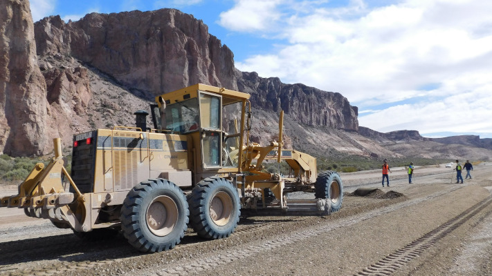 Avanza la repavimentación de la Ruta 25 entre Las Plumas y Los Altares