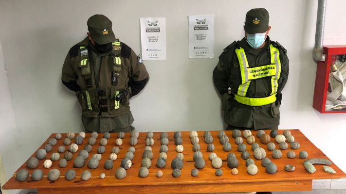 Incautaron cientos de piezas arqueológicas robadas del Bosque Petrificado de Sarmiento