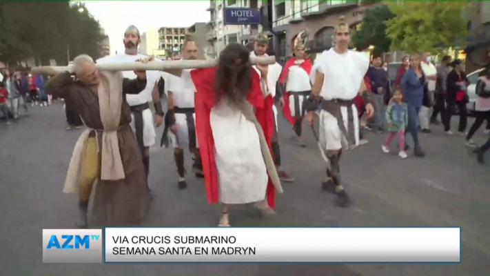 EN VIVO: Vía Crucis Submarino en Puerto Madryn