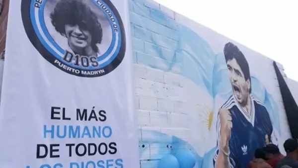 El domingo, se descubrirá el 4° mural de Maradona en Puerto Madryn