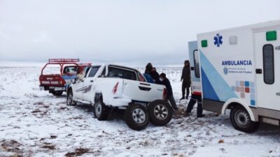 accidentes, alto río senguer, chubut, nieve, rutas
