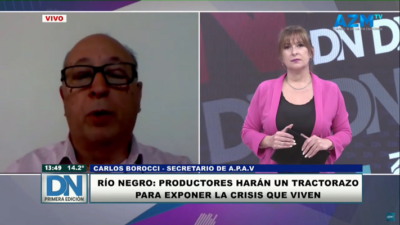 Arabela Carreras, productores de frutas, Río Negro, tractorazo