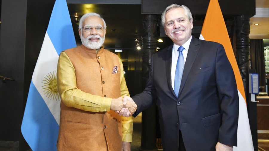 Alberto Fernández se reúne en Alemania con Narendra Modi, presidente de India