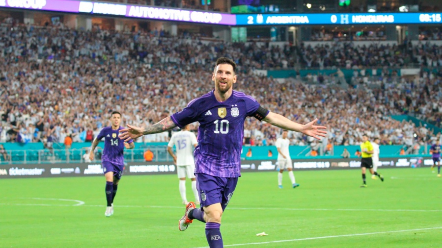 Argentina le ganó a Honduras, con un golazo de Messi