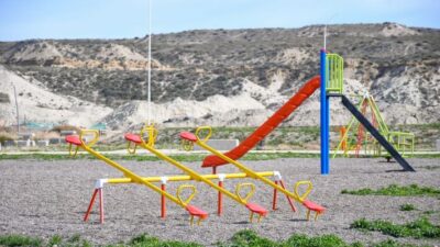 Construyen una plaza en el barrio Nueva Chubut