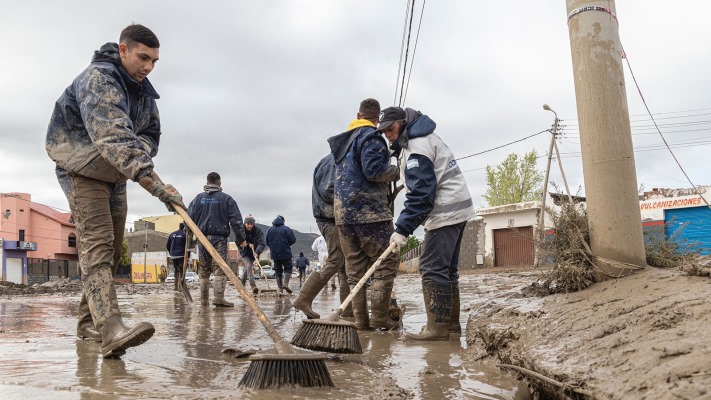 Comodoro: comenzó la reconstrucción tras el temporal