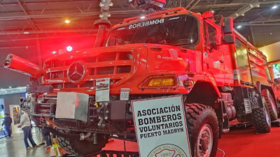 Madryn: Alcucero puso en valor la adquisición del móvil «6×6» para Bomberos