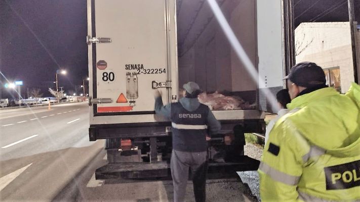 Decomisaron 2280 kilos de carne transportada sin documentación sanitaria