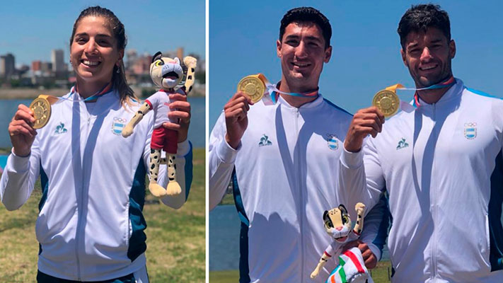 Argentina se llevó cinco medallas de oro en canotaje de velocidad