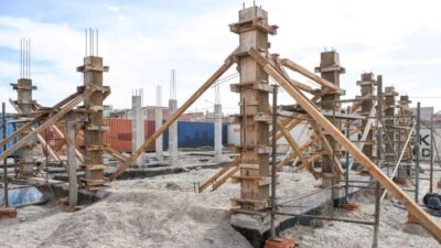 Avanza la construcción de la sede vecinal del barrio Nueva Chubut