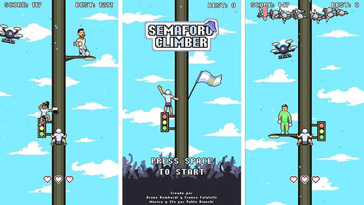 Semáforo Climber: el juego gratuito inspirado en los festejos de los hinchas argentinos