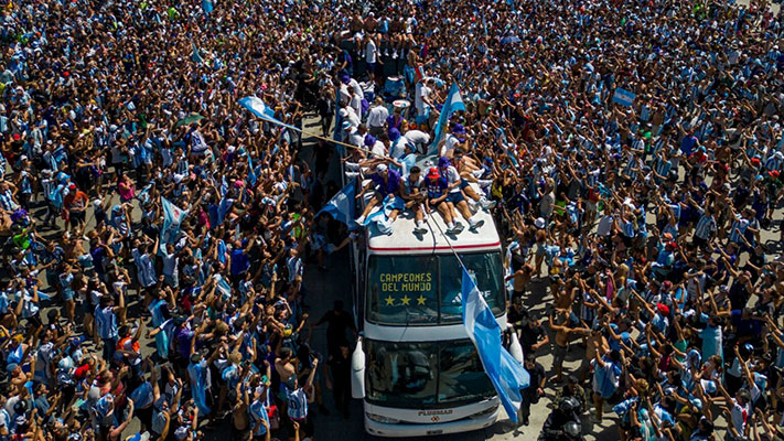 Ante más de cuatro millones de personas, la Selección Argentina celebró el título del mundo