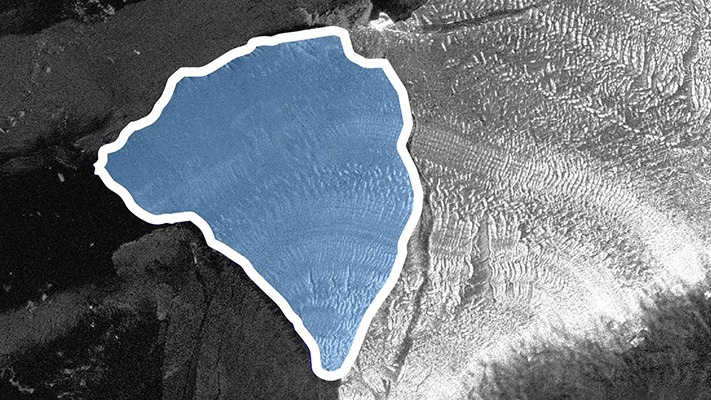El satélite argentino monitorea el avance de un témpano gigante en la Antártida