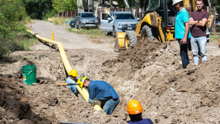 gas, obras de servicios, Rawson
