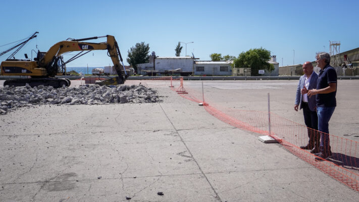 Continúan a buen ritmo las obras en el Muelle Storni