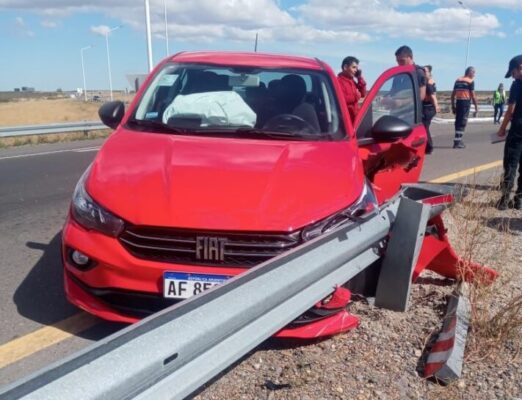 acceso, Accidente, auto, Madryn, rotonda, ruta, ruta 3