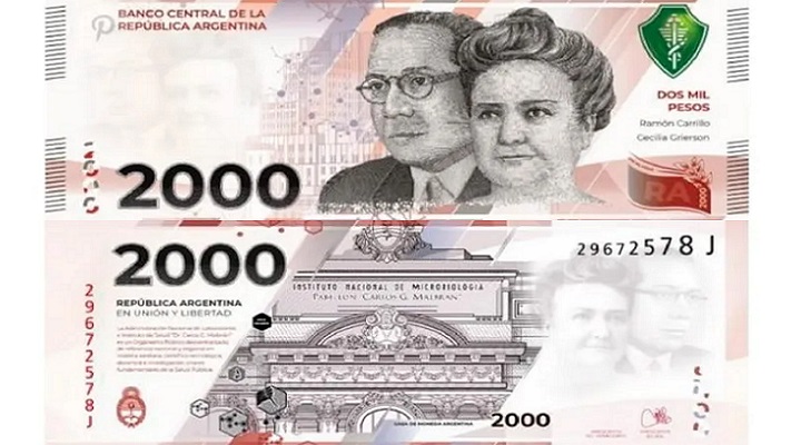 En poco más de un mes comenzará a circular el billete de 2000 pesos