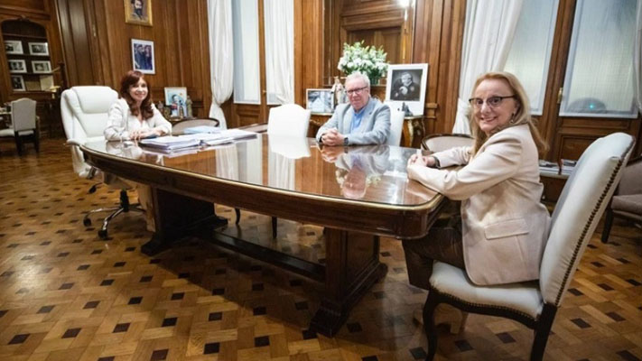 Peralta se reunió con Cristina Fernández y Alicia Kirchner