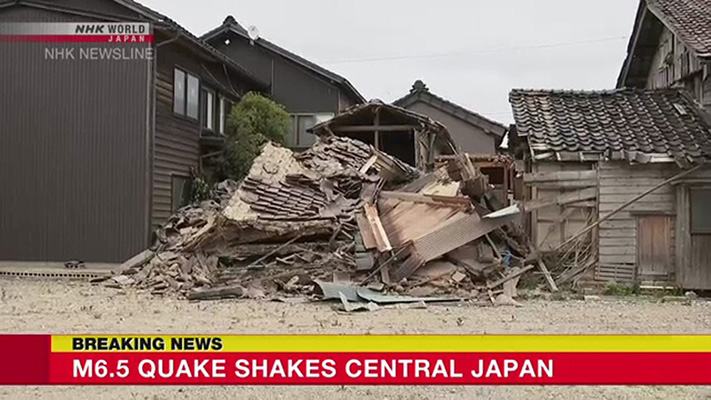 Fuerte sismo en el centro de Japón