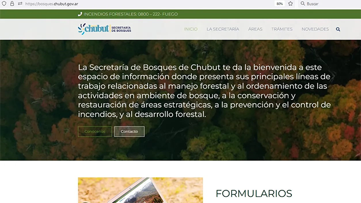 medioamnbiente, pagina web, Secretaría de Bosques