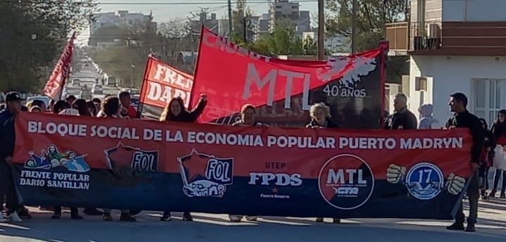 La Unidad Piquetera se movilizó en Puerto Madryn