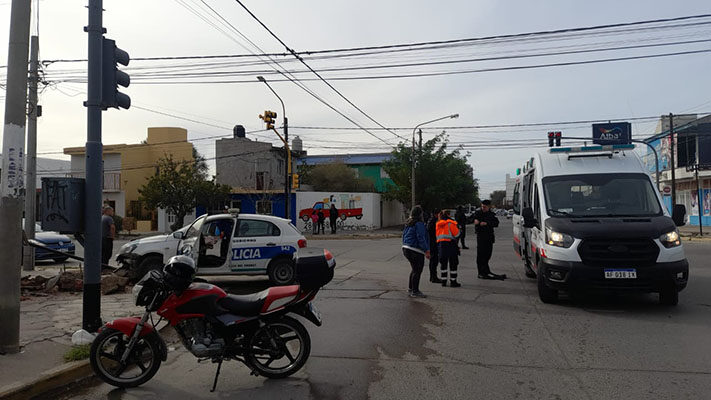 choque, incidente de tránsito, patrullero, Policía de Chubut