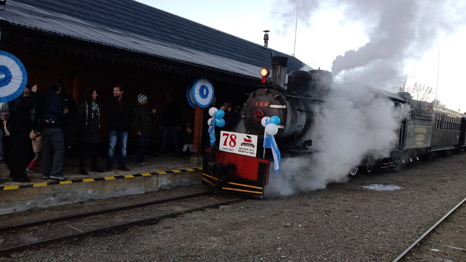 «La Trochita» celebró el 78º Aniversario de la llegada a Esquel