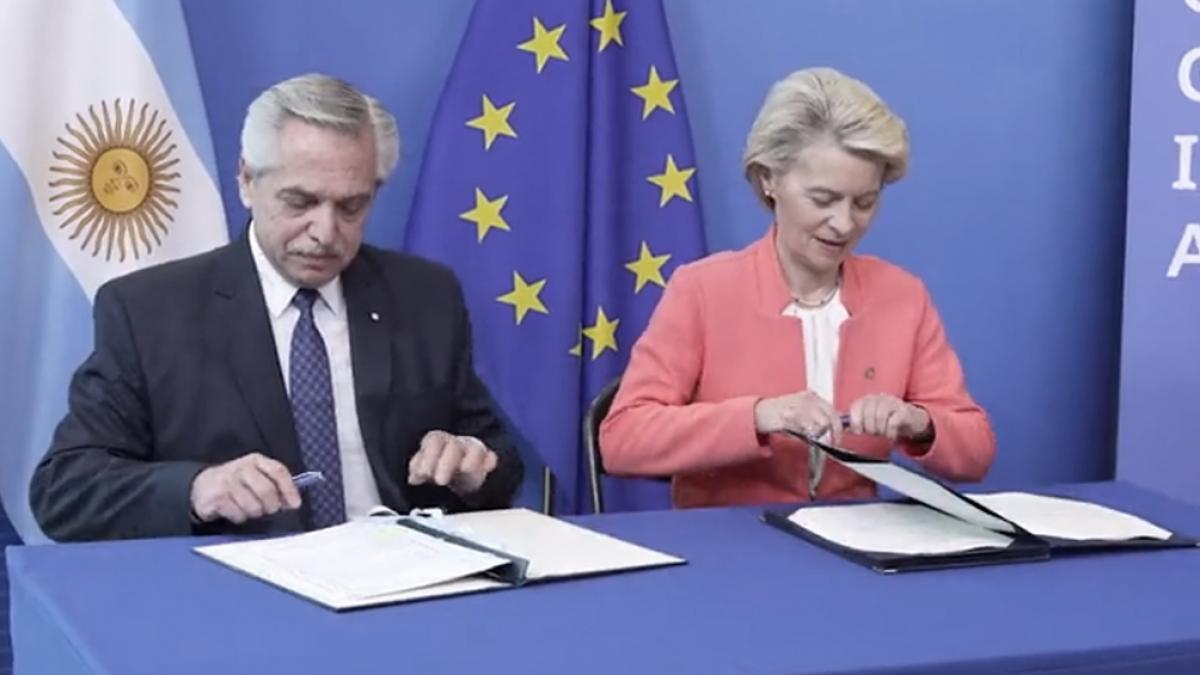 Alberto Fernández y Von der Leyen firmaron un memorándum de cooperación en energía
