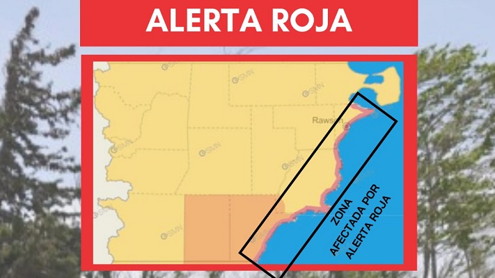 ALERTA ROJA: Recomendaciones y cómo afectarán las ráfagas de 150 km/h en Chubut