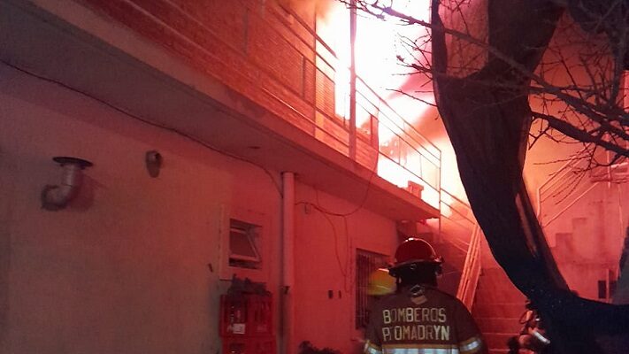 bomberos, fuego, Madryn, Vivienda
