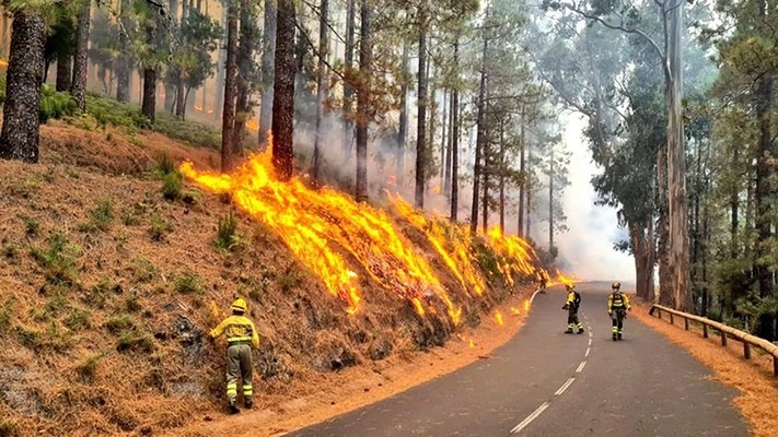 Tenerife se suma a la serie de incendios en Europa