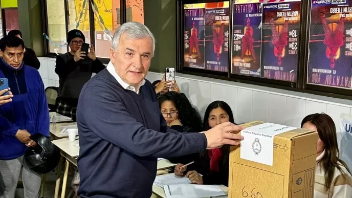 El precandidato a vicepresidente Gerardo Morales votó en Jujuy